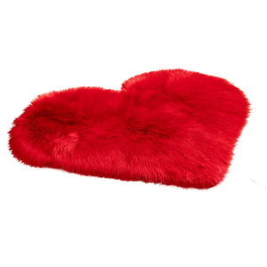 Alfombra de felpa en forma de corazón de 5-6 cm de largo, de fibra acrílica suave, lavable, para sala de estar, dormitorio, tapete para el suelo. - Product Image 2