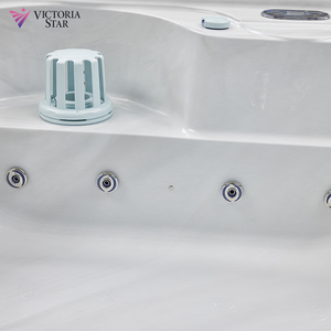 Baignoires de Luxe Jacuzzi Spa Extérieur 4 Personnes Hydromassage Carrées en Plastique pour Bain Profond - Product Image 3