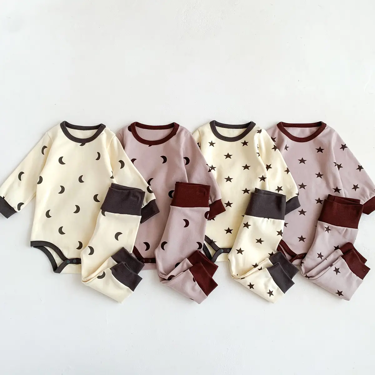 2023 New cotton baby clothes two pieces pajama set baby cotton clothes for boys and girls