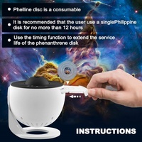 Projecteur Galaxie Lampe Terrestre avec 13 diapositives, Veilleuse Ciel Étoilé pour Chambre d'Enfant, Lampe d'Ambiance pour le Sommeil