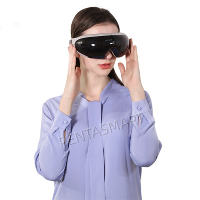 Portable Heating Air Pressure Vibration Visible Eye Massager With Bluetooth Connection and Voice Broadcasting