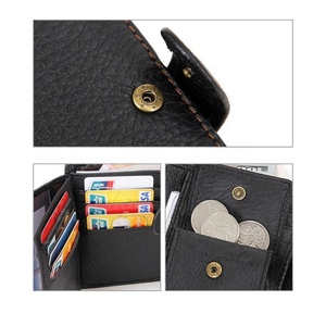 Custom Front Pocket <b>Trifold</b> <b>Wallet</b> Genuine Leather <b>Wallet</b> RFID Blocking Credit Card Holder for Men - Product Image 6