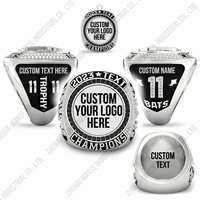 Bague de championnat de football 2019, métal plaqué or et argent avec perles de diamant zircon, parfaite pour les cadeaux ou les fêtes