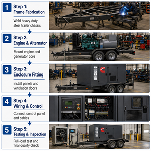 Groupe électrogène diesel fiable et haute efficacité, 20KW~800KW, prêt à être expédié, prix usine, solutions Cummins Yuchai Weichai - Product Image 1