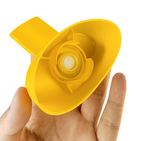 Bouchon à vis en plastique jaune de conception différente, bouchon à clapet avec valve en silicone, qualité alimentaire, bouchon de bouteille à miel à presser