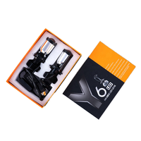 Projecteur Mini Bi-lentille Y6 MAX H4 72W 2,5 pouces Laser LED Blanc Phares de voiture Faisceau haut et bas 12V Neuf 6000k 2 pour BMW pour Honda