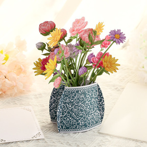 Cadeau créatif, ornements en papier découpé au laser, fleurs de prunier, cartes de vœux 3D pop-up - Product Image 2