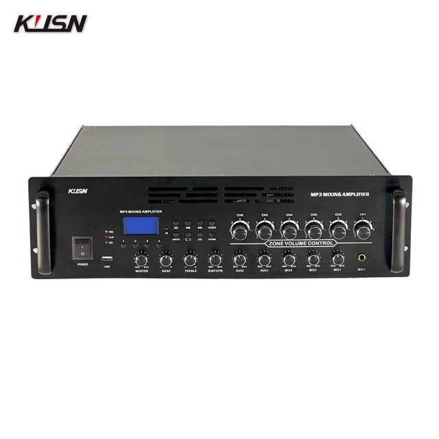 6 Zone 5 Channel 800W Karaoke Amplifier Powered Mixer Amplifier Professional Power Sound PA System With FM Bluetooth Usb