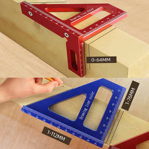 Độ chính xác cao vuông thước đo miter tam giác Cai Trị Hợp kim nhôm chế biến gỗ bố trí công cụ đo lường cho kỹ sư tự làm - Product Image 3