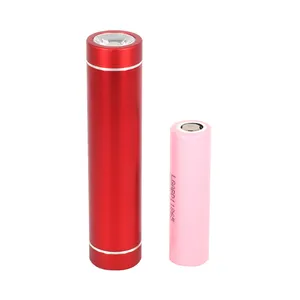 2021 Promotion Gift Products Portable Slim Metal Power Bank 2600 mAh With Torch Light
