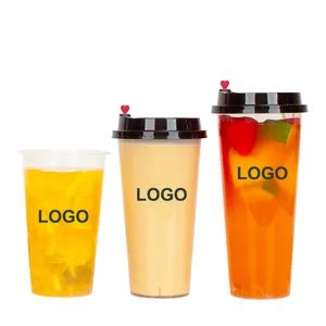 Transparante 700Ml Wegwerp Plastic Sap Boba Cup Plastic Pp