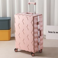 Valise compacte légère de 20 pouces, sac de voyage à roulettes, étui mignon avec serrure à combinaison, sac de voyage d'affaires, cadre en aluminium