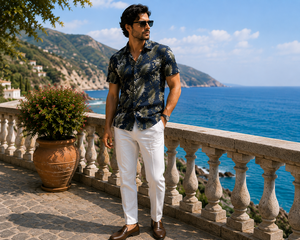 Chemise Hawaïenne Florale Exotique Personnalisée pour Homme, Manches Courtes, Col Classique, Douce, Respirante, Écologique, Idéale pour les Vacances d'Été - Product Image 3