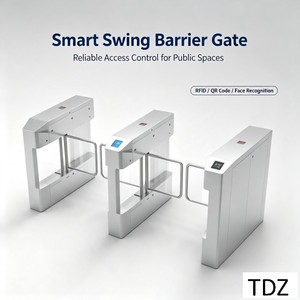 Tornello a barriera oscillante RFID in acciaio inox SUS304 per controllo accessi in palestre, uffici, edifici, metropolitane e aeroporti - Product Image 3