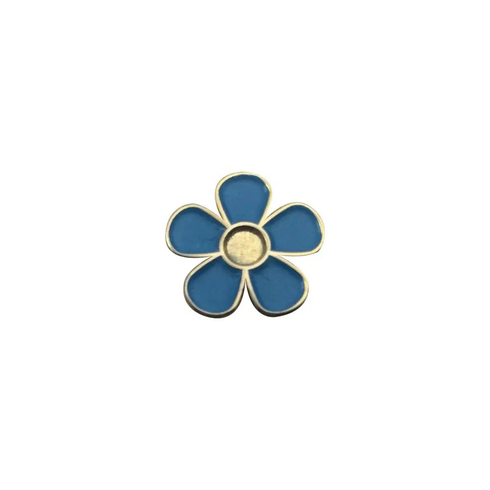Giá nhà máy bán buôn hoa màu xanh men tùy chỉnh kim loại ve áo Pin huy hiệu