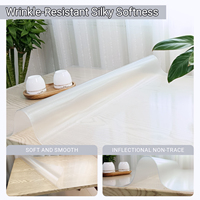 Nappe transparente en PVC Boligao, couverture de table en vinyle transparent, imperméable, résistante à l'huile, facile à nettoyer, pour la cuisine, la salle à manger, les restaurants