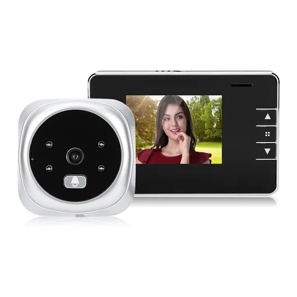 Interphone de sécurité de la maison sonnette sans fil caméra de sonnette vidéo avec moniteur, carillons de porte intelligents sonnette cinétique