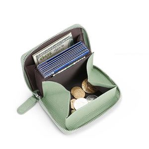 Wholesale Women <b>Men</b> Travel Luxury Slim Minimalist Real Leather Accordion <b>Wallet</b> Custom Small <b>Rfid</b> Blocking Card Holder <b>Wallet</b> - Product Image 4