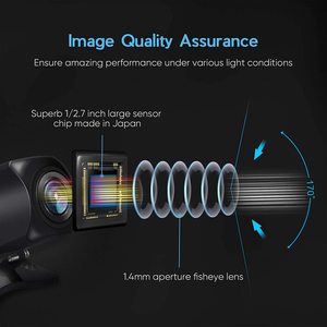 Cámara para Auto AHD 1080P Metálica con Gran Angular de 170 Grados, Visión Nocturna IP69, Cámara de Reversa para Auto, Vehículo, SUV, RV - Product Image 2