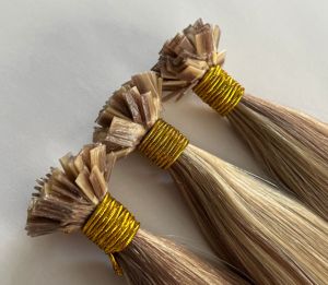 Extensions de <span class=keywords><strong>cheveux</strong></span> humains à pointe plate, blond <span class=keywords><strong>froid</strong></span> et blond chaud, extensions à pointe kératine, pleines de la racine aux pointes - Product Image 6