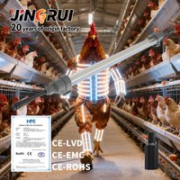 Système d'éclairage LED professionnel à spectre complet, étanche IP67, pour élevages de poules pondeuses et de poulets de chair, tubes T5 T8