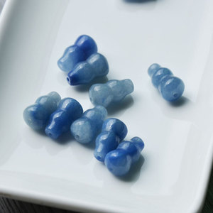 Perles de gourde en jade Xiuyan naturel 8x14mm pour la fabrication de bijoux, perles en vrac, accessoires DIY - Product Image 4