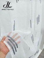 Voilage brodé en relief, tissage maille fine, fabrication directe pour importateurs du Moyen-Orient (vente en gros)