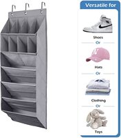 Organisateur de placard suspendu pliable avec poches profondes pour le rangement à la maison et l'organisation support de rangement sur la porte organisateur de chaussures