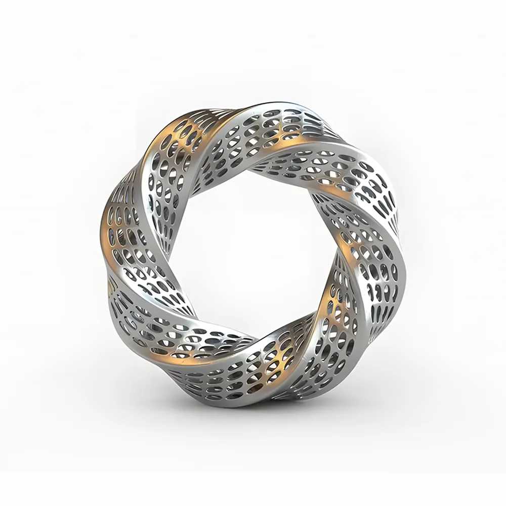 Fundição personalizada 3D Print Metal Acessórios 3D SLM Design Printing Ultra-High Precision Jewelry 3D Printed Art
