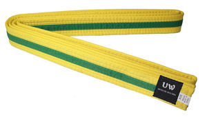 Sabuk Bela Diri Kustom Warna Kuning dan Hijau/Sabuk Taekwondo/Sabuk Bergaris Warna - Product Image 5