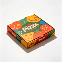Boîte à pizza écologique personnalisée avec logo, jetable, 9 pouces, en carton ondulé, emballage alimentaire