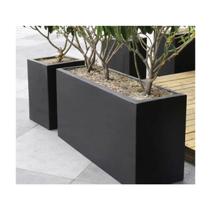 Vente d'usine Durable Rectangulaire En Fiber De Verre Argile Béton <span class=keywords><strong>Pot</strong></span> Jardin Décoration Extérieure <span class=keywords><strong>Pot</strong></span> - Product Image 4