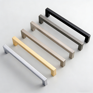 Kitchen <strong>Bedroom</strong> Gold Black Square <strong>Door</strong> Wardrobe Classic Furniture Cupboard Cabinet Pull Handles - Product Image 1