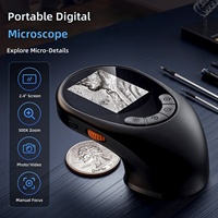 Lunettes grossissantes de poche Nspection 500x, microscope numérique monoculaire, écran IPS 2,4 pouces, 8 LED, affichage externe pris en charge
