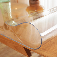 Nappe en PVC souple et transparente imperméable écologique Film de protection personnalisé Tapis de table imperméable à l'eau