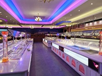 Combinaison commerciale salade Buffet Bar vitrine table moderne hôtel sushi buffet comptoir équipement conception