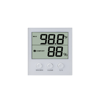 Moniteur de température et d'humidité intérieure, thermomètre hygromètre avec grand écran, mémoire MAX MIN ° C/ ° Interrupteur F pour la maison et le bureau