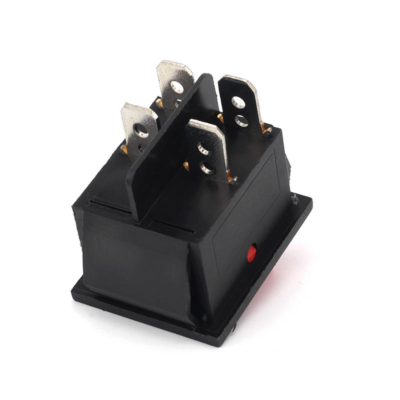 KCD4 Large Size 16A/25A 250VAC T125 Rocker Switches 4 Pin Screw Version IP15 Rated 50000 Cycle Life