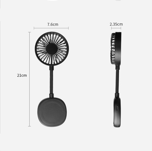 Outdoor Magnetic Handheld <b>Mini</b> Desktop Fan with Phone Holder 360° Rotating <b>USB</b> Rechargeable Portable Fan - Product Image 4
