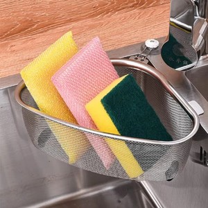 KitchenFood Catcher <b>Strainer</b> Stainless Steel Handle Triangle Tri-Holer <b>Sink</b> Filter with Mesh for Leftover Waste & Drainage - Product Image 3