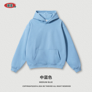 Men's Oversized Hooded Fleece Sweatshirt Solid Color Casual Pullover with Front Pocket Regular Fit Autumn Wear - Product Image 2