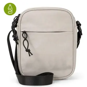 Manufacturer Custom Sustainable Eco Friendly RPET Recycled Fabric Small Mini Men Women Shoulder Messenger Sling Crossbody Bag