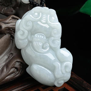 Colgante de Jadeíta Natural de Myanmar Pi Xiu, Diseño Original, Bestias Míticas Chinas, Regalo con Certificado de Tasación PX01 - Product Image 1