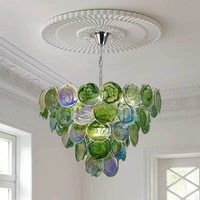 Lustre en verre de Murano de style français, vintage, haut de gamme, pour salle à manger, éclairage artistique de luxe pour chambre à coucher