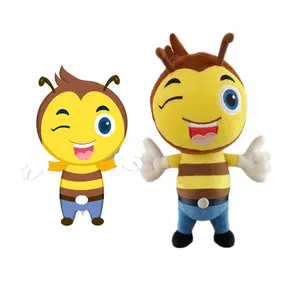 Aangepaste Cartoon Patroon Gevulde Insect Custom Pluche Dier Bee