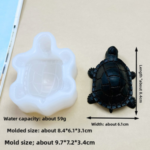 Tendance tortue 3D Silicone gâteau moule tortue gelée Fondant chocolat moule pour bricolage sucre artisanat résine bougie moule gâteau outils - Product Image 3