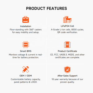 Batería Solar <span class=keywords><strong>Fotovoltaica</strong></span> KEVOLT de 5kWh 10kWh 16kWh, Paquete de Baterías de Iones de <span class=keywords><strong>Litio</strong></span>, Batería de Almacenamiento de Energía - Product Image 2