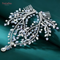 YouLaPan Peigne à cheveux exquis en cristal et strass, fait main, élégant, pour mariée, anniversaire, banquet, soirée dansante, HP991