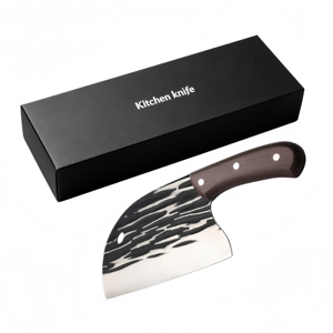 Cuchillo de carnicero de alta calidad, de acero forjado, para cortar huesos y carne, de 6 pulgadas, con mango de imitación de madera PP, fácil de limpiar, para bricolaje. - Product Image 1