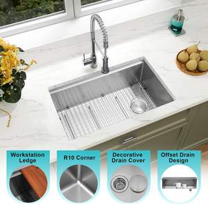 Fregadero de Cocina de Acero Inoxidable 304, de un Solo Tazón, para Instalar Bajo Encimera, Resistente a los Arañazos, de Alta Resistencia y Duradero - Product Image 3